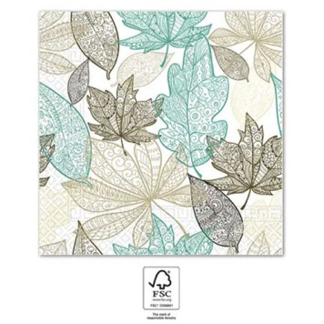 Flower Wide Leaves Leaf Napkin 20 pcs 33x33 cm FSC