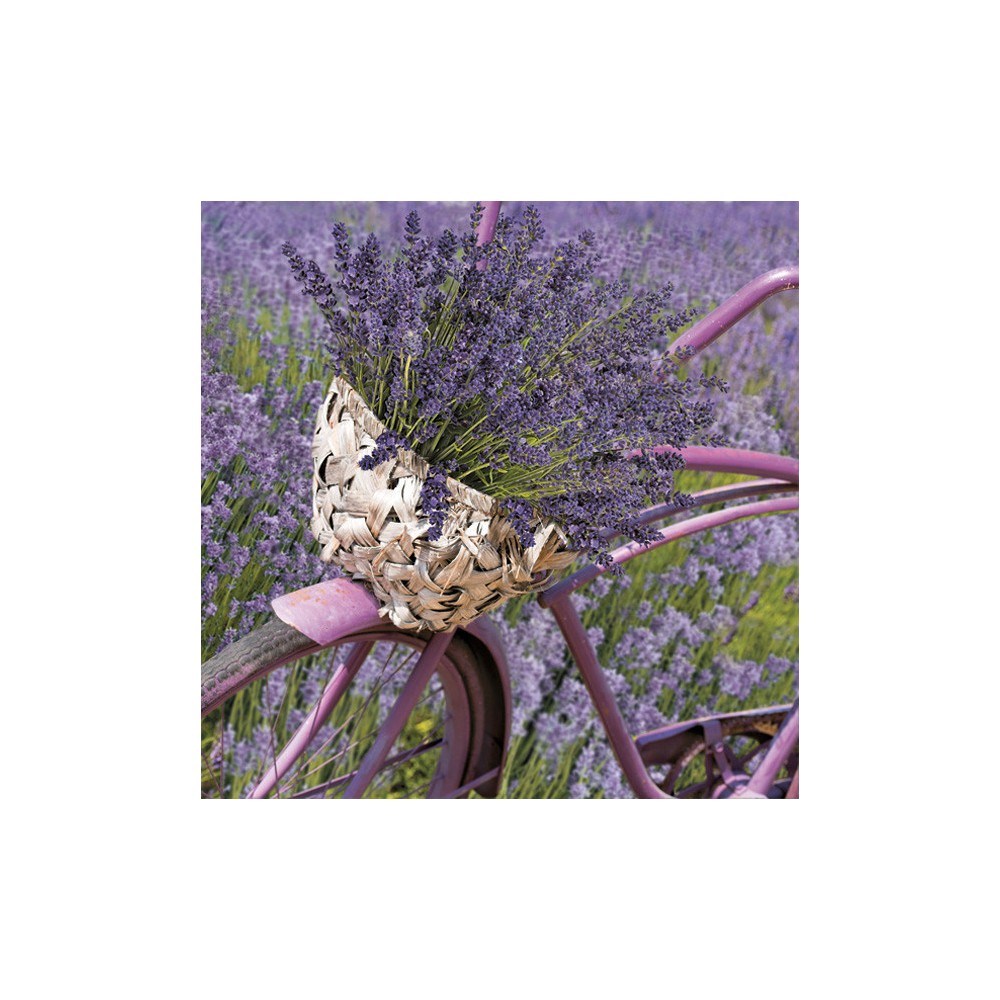 Flower Bicycle Lavender decorative napkin 20 pcs 33x33 cm