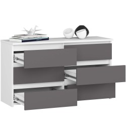 KOMODA CL100 6SZ PK BIAŁA / SZARA