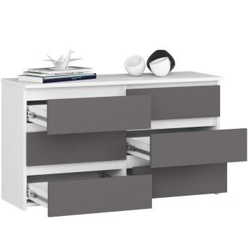 KOMODA CL100 6SZ PK BIAŁA / SZARA