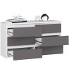 KOMODA CL100 6SZ PK BIAŁA / SZARA
