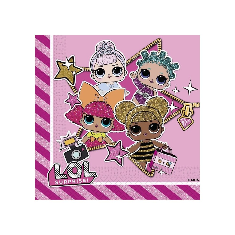 LOL Surprise Glitterati napkin 20 pieces 33x33 cm