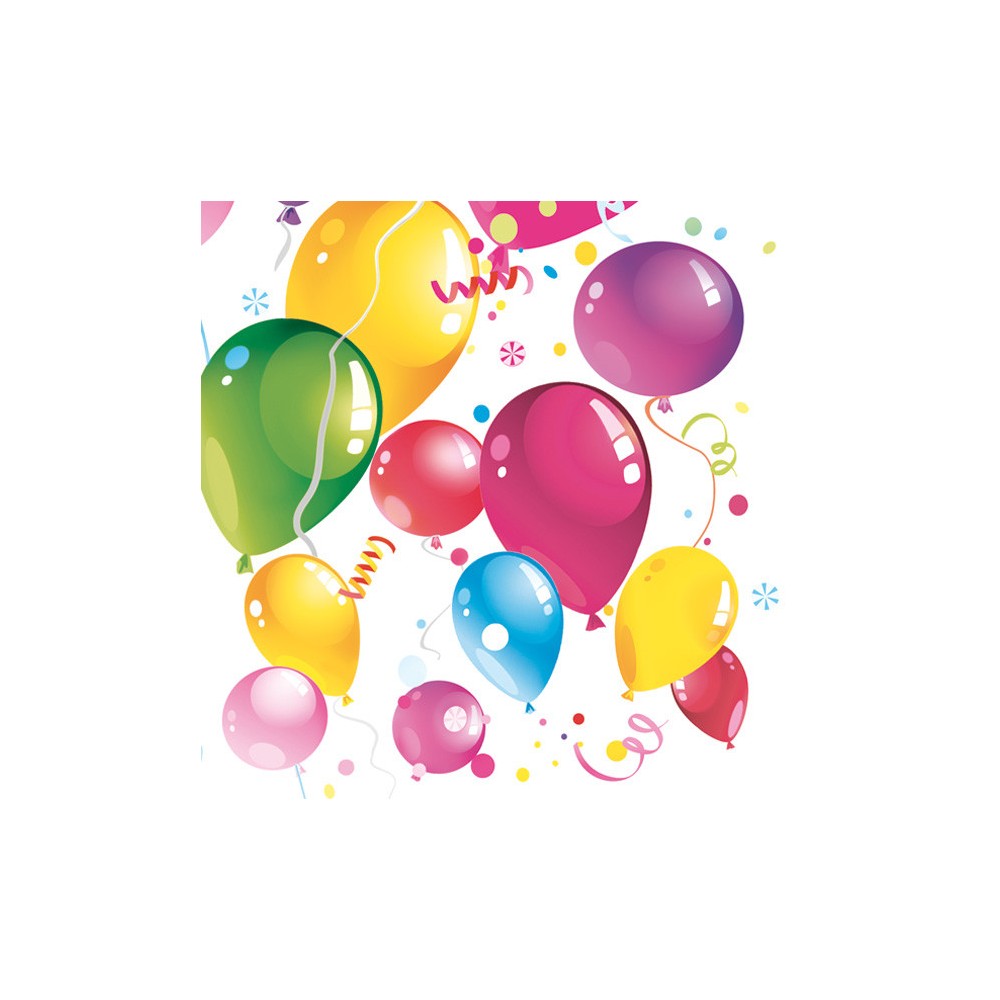 Colour Party Balloon napkin 20 pcs 33x33 cm