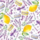 Cookie Limes and Lavender Macaron napkin set of 20, 33x33 cm