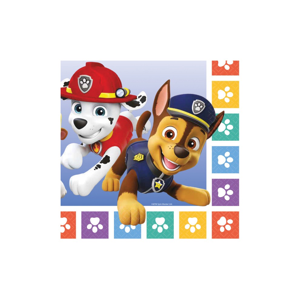 Paw Patrol Color Paws napkin 16 pcs 33x33 cm FSC