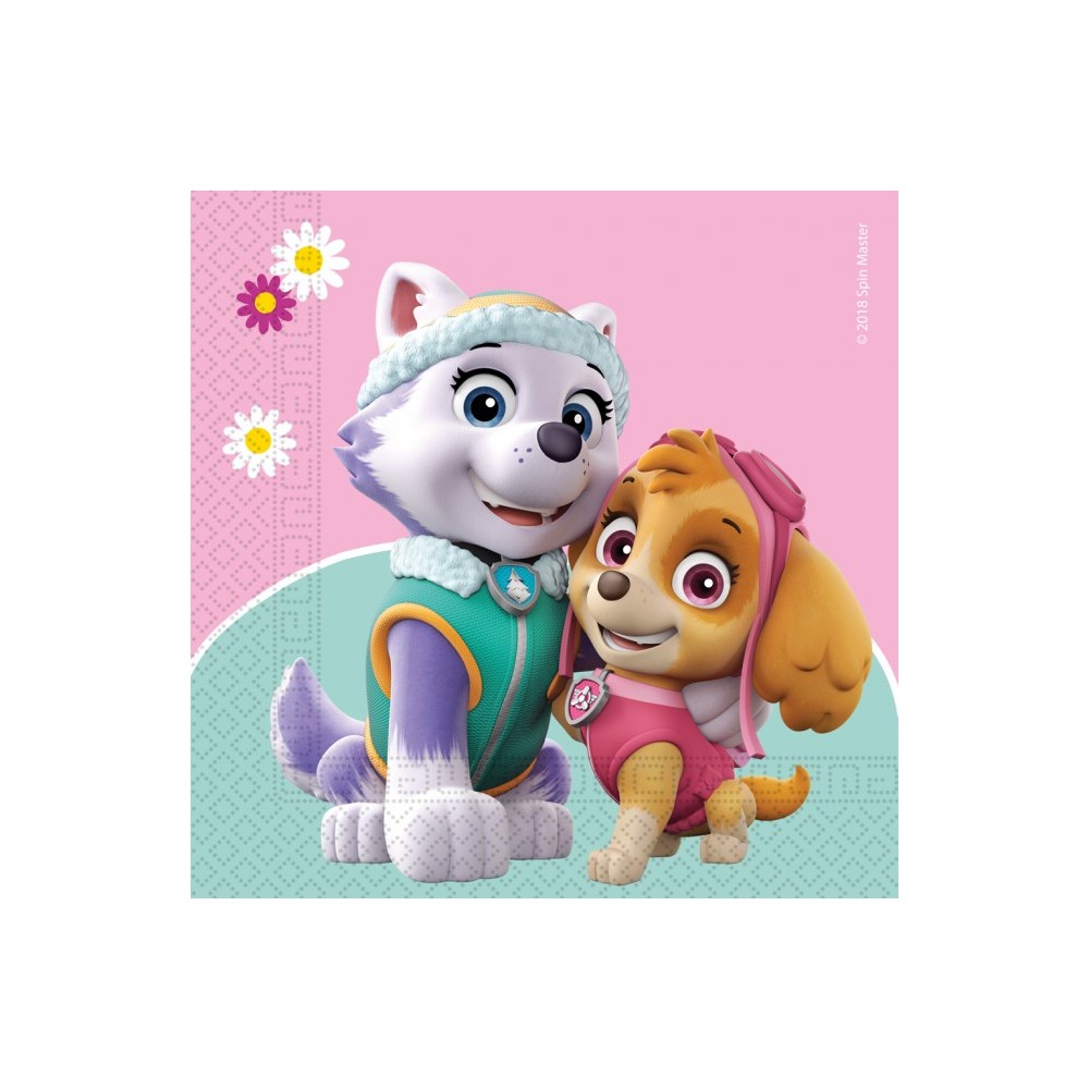 Paw Patrol Skye and Everest napkin pack of 20 33x33 cm
