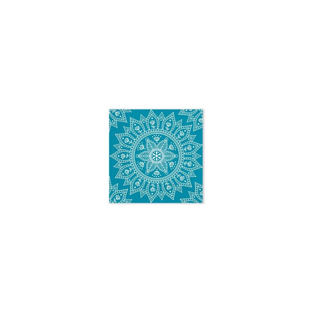Colour Petrol White Mandala Napkin 20 pcs, 33x33 cm FSC