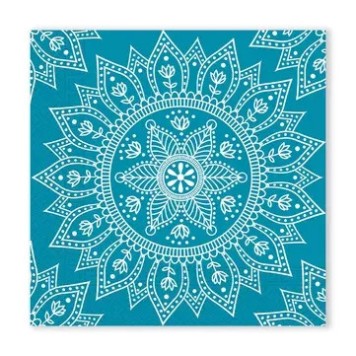 Colour Petrol White Mandala Napkin 20 pcs, 33x33 cm FSC
