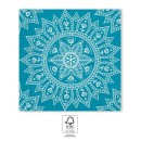 Colour Petrol White Mandala Napkin 20 pcs, 33x33 cm FSC