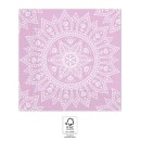 Colour Purple White Mandala napkin 20 pcs, 33x33 cm FSC
