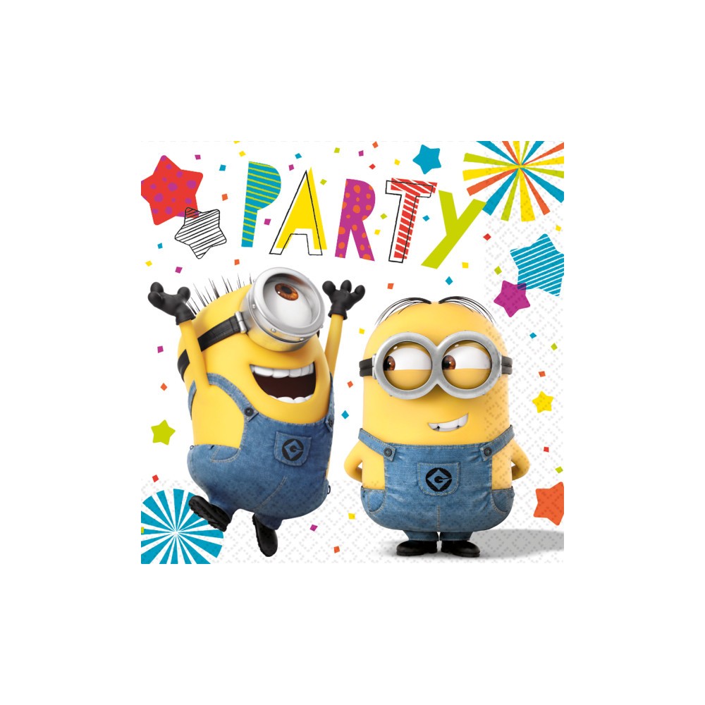 Minions Hooray 16-piece napkin 33x33 cm