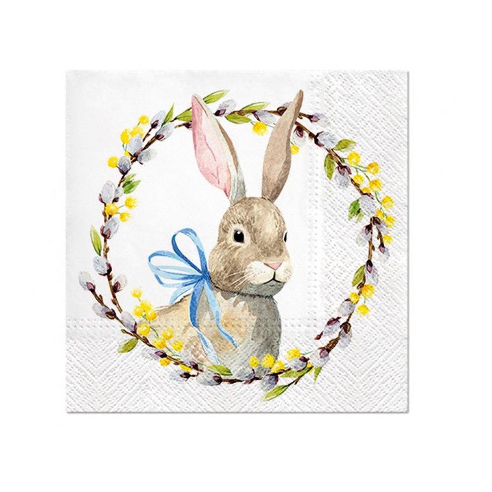 Rabbit Wreath s napkin 20 pcs 33x33 cm