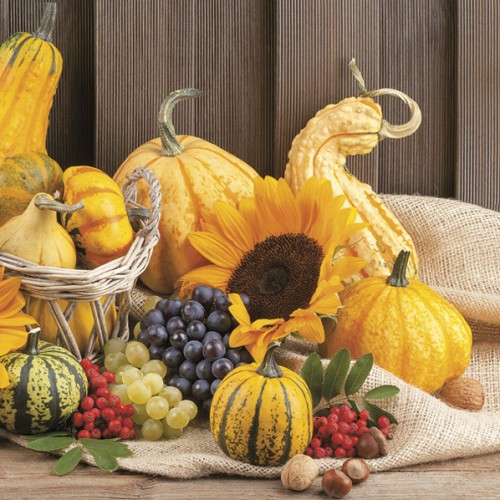 Flower Fruits Autumn napkin 20 pcs 33x33 cm