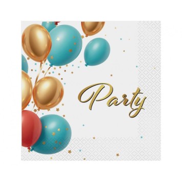Party Balloon napkin set of 20, 33x33 cm