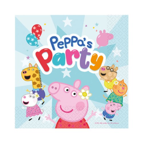 Peppa Pig Celebration napkin 16 pcs 33x33 cm