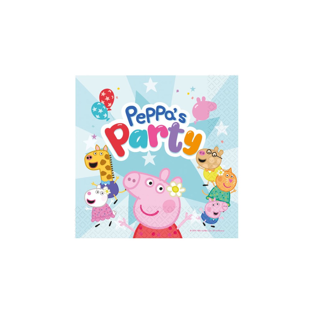 Peppa Pig Celebration napkin 16 pcs 33x33 cm