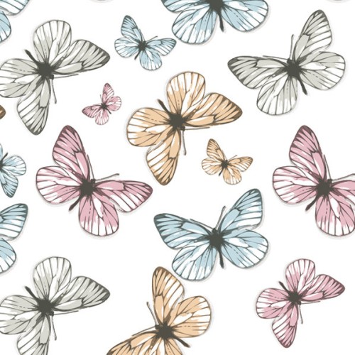 Butterfly Light 20-piece napkin 33x33 cm