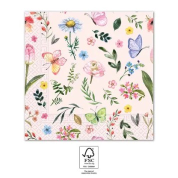 Butterfly Pink 20 pcs napkin 33x33 cm FSC
