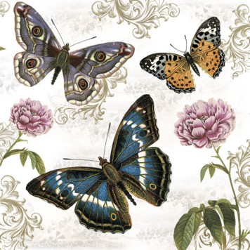 Butterfly Retro Background 20-piece napkin set 33x33 cm