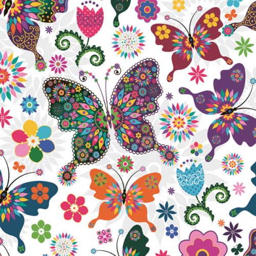 Butterfly Party Stained Glass napkin 20 pcs 33x33 cm
