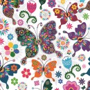 Butterfly Party Stained Glass napkin 20 pcs 33x33 cm