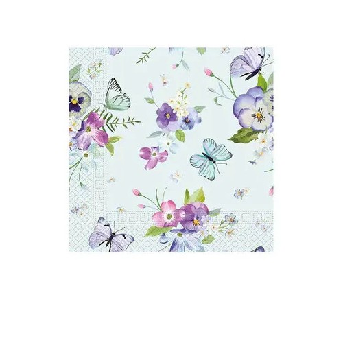Butterfly Turquoise napkin 20 pcs 33x33 cm FSC