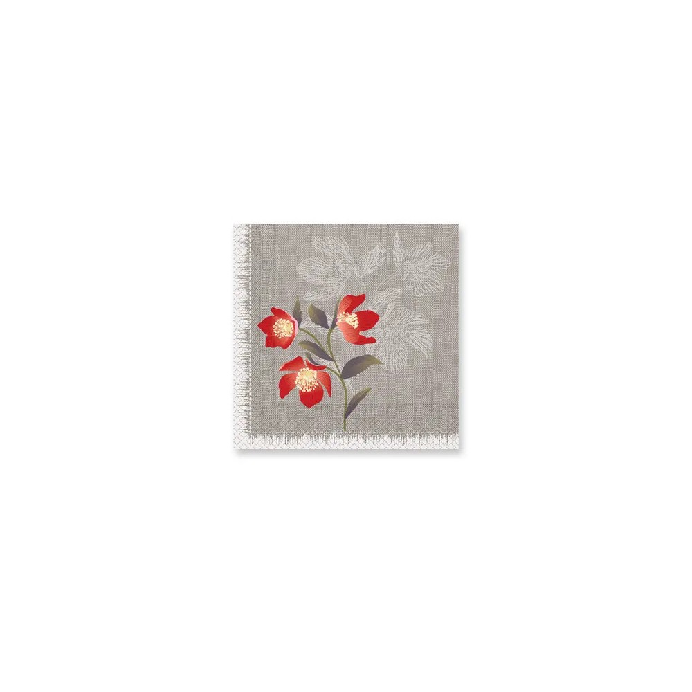 Flower Poppies Poppies Napkin 20 pcs, 33x33 cm FSC