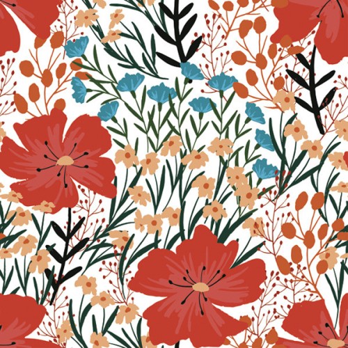 Flower Wild Flowers Poppy Napkin 20 pcs 33x33 cm