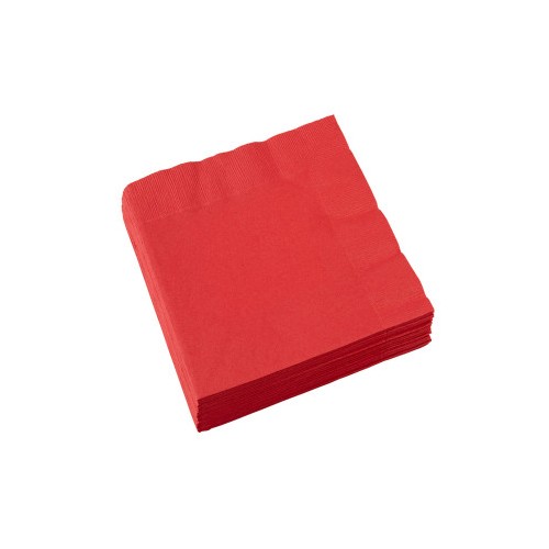 Colour Apple Red Red napkin pack of 20, 33x33 cm