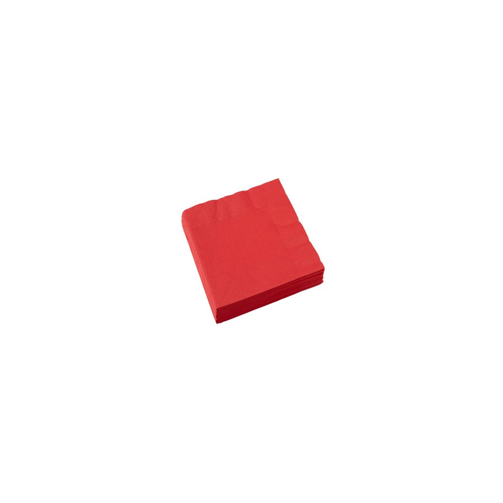 Colour Apple Red Red napkin pack of 20, 33x33 cm