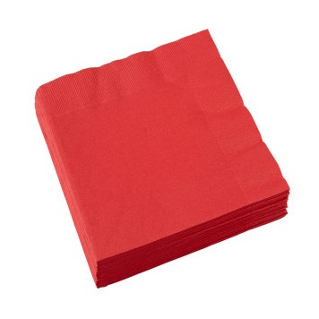 Colour Apple Red Red napkin pack of 20, 33x33 cm