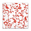 Flower Arabesque Red Red Patterned Napkin 20 pcs 33x33 cm FSC