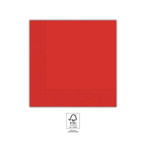 Colour Unicolour Red Napkin, 20 pieces, 33x33 cm, FSC