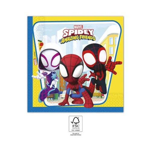Spiderman Spidey napkin 20 pcs 33x33 cm FSC