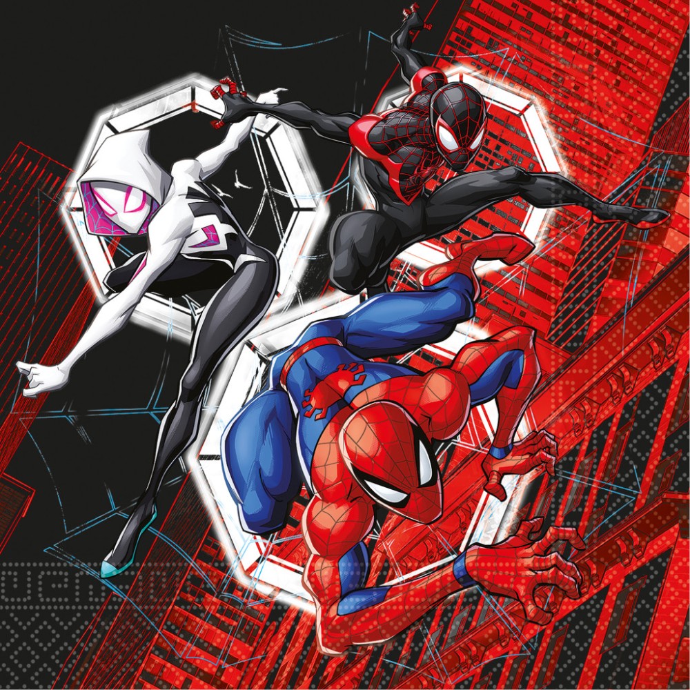 Spiderman World of Webs napkin 20 pcs 33x33 cm FSC