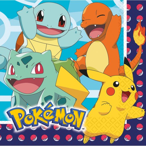 Pokémon Initial napkin pack of 16 33x33 cm