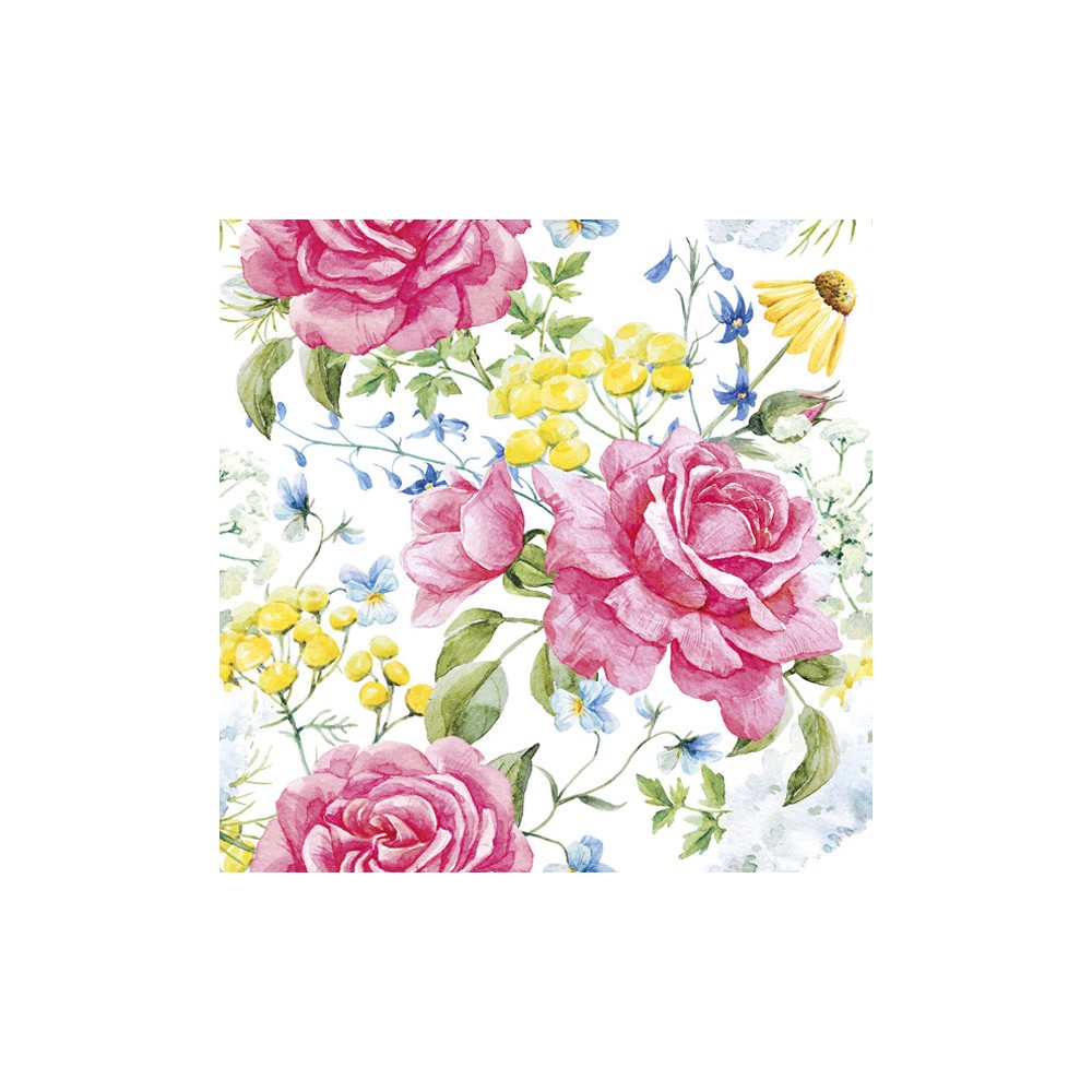 Flower Field Flowers Rose decorative napkin, 20 pcs, 33x33 cm