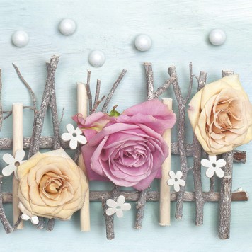 Flower Pastel Composition Rose napkin 20 pcs 33x33 cm