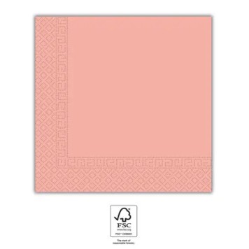 Colour Unicolour Pink Napkin 20 pcs 33x33 cm FSC