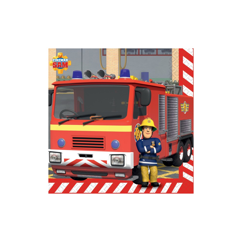 Fireman Sam Teamwork napkins, pack of 16, 33x33 cm