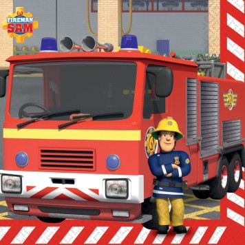 Fireman Sam Teamwork napkins, pack of 16, 33x33 cm