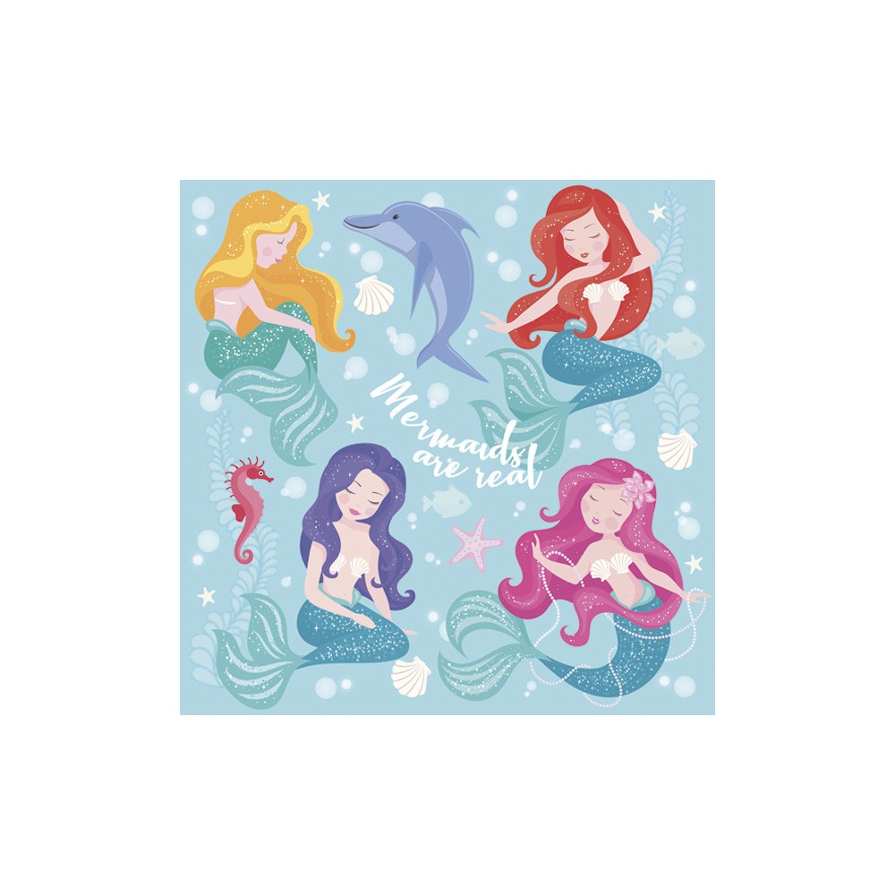 Mermaid Pastel napkin 20 pcs 33x33 cm