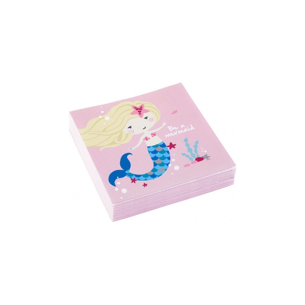 Mermaid Shellebrate napkin pack of 20 25x25 cm