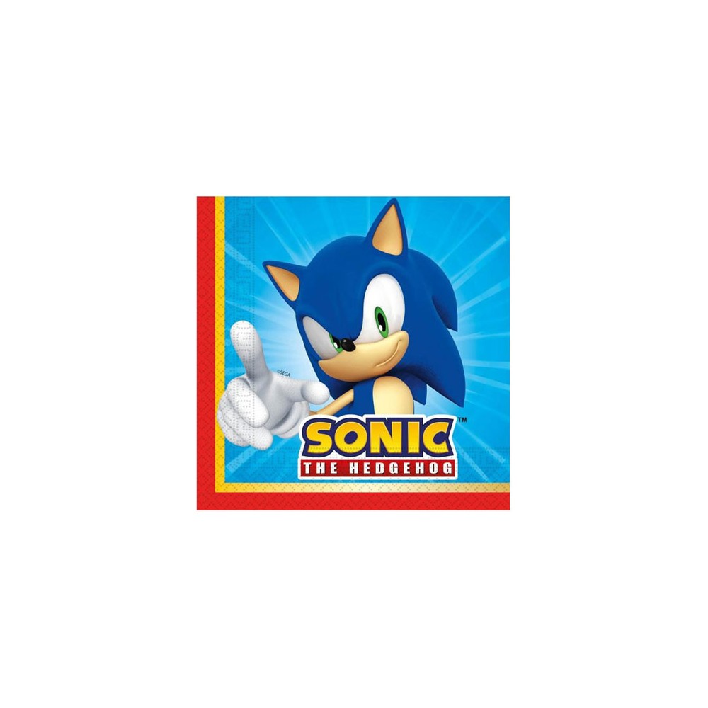 Sonic the Hedgehog Sega Sonic the Hedgehog Napkin 20 pcs 33x33 cm FSC