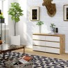 KOMODA CL100 6SZ PK DĄB SONOMA / BIAŁA