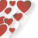 Love 3D Hearts napkin pack of 20, 33x33 cm