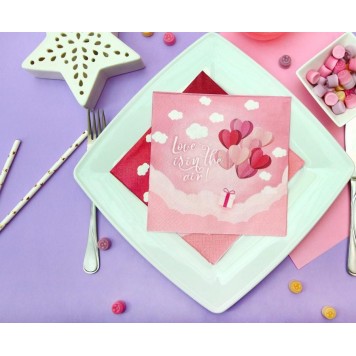 Love Love Is In The Air Pink napkin 20 pcs 33x33 cm