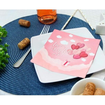 Love Love Is In The Air Pink napkin 20 pcs 33x33 cm