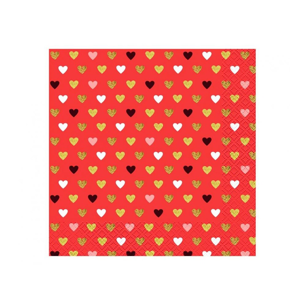 Love XOXO Red napkin 20 pcs 33x33 cm