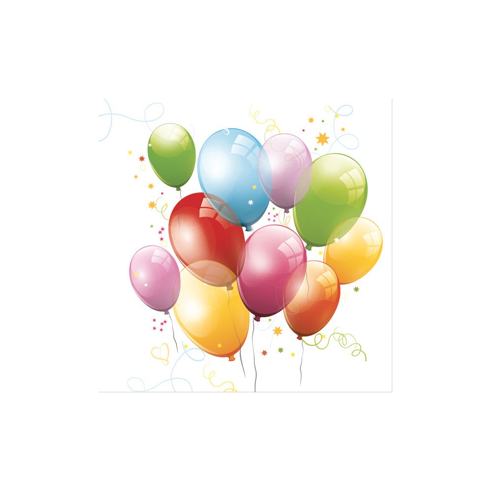 Colour Balloons balloon napkin 20 pcs 33x33 cm